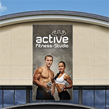 Design mesh banner in portrait format