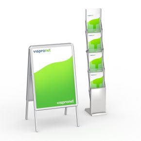Sidewalk signs & information stand 