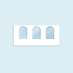 Wall with windows without print