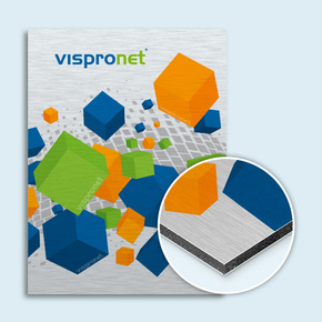 Brushed Aluminium Composite Signs, Silver