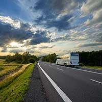 Promotional materials for bus tours