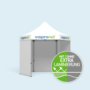 Pop-up tent / pop-up pavilion, valance with print