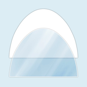 Wall, single, white and transparent 