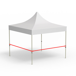 Crossbars for half-height tent walls