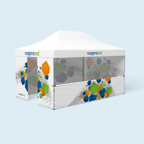 4 walls: 2x full wall, 1x with door, 1x half-height (without cross bar)