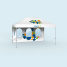 1 wall with 3 round windows, width 4,5 m