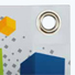 all-around reinforced edges,  corners with metal eyelets ø 16 mm