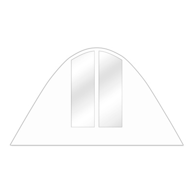 Wall with arched windows for star tent, narrow, white