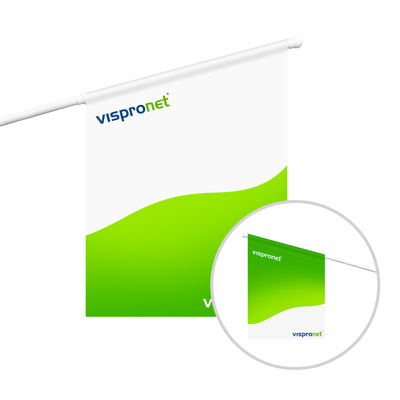 Ice flag for tent pole, straight lower edge