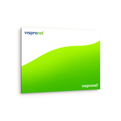 Poster on aluminum panel in landscape format 