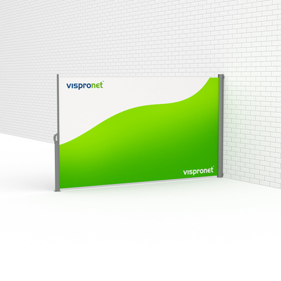 Side awning, right wall mounting