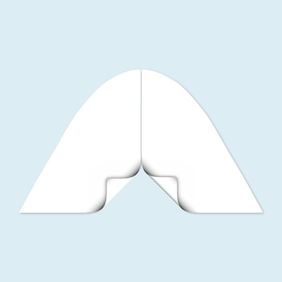 Wall star tent with entrance via zipper, white