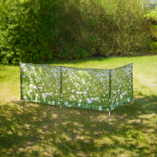 Mobile wind and privacy screen, width 300 cm
