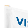 Mobile wind and privacy screen, edge fastening with hem and wooden rod