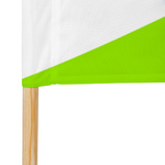 Mobile wind and privacy screen, hem with wooden rod for ground anchoring