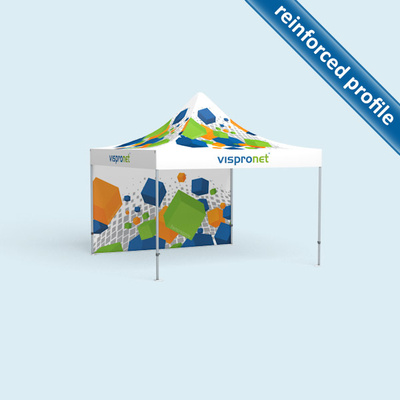 Pop up tent Premium 4 x 4 m, 1 wall with print