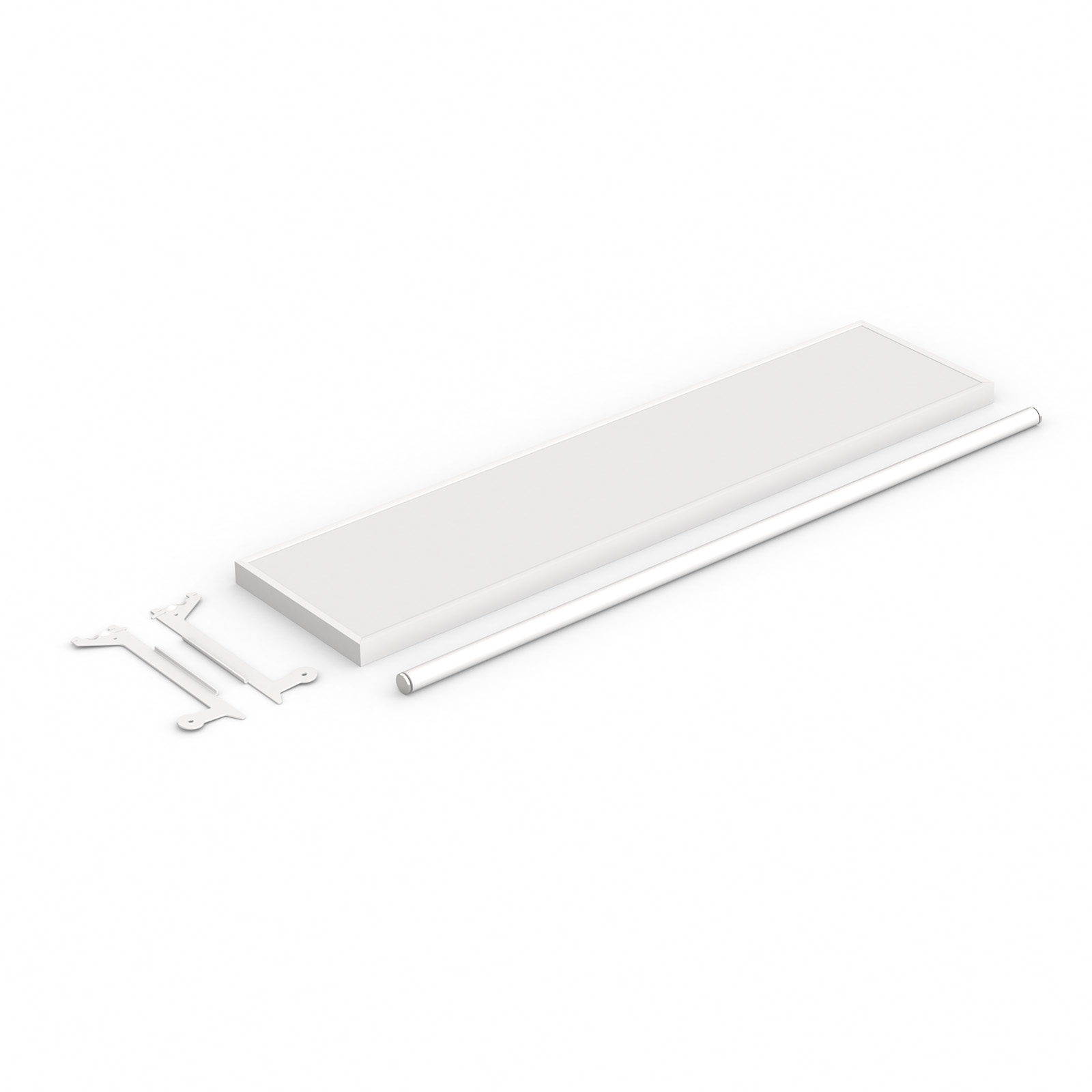 Scope of delivery: brochure holder with clothes rail 100 cm / slot profile