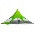 Sternzelt Star tent with 4 walls: 4 walls with panorama windowsmit 4 Wänden: 4 Wände mit Panoramafenstern 