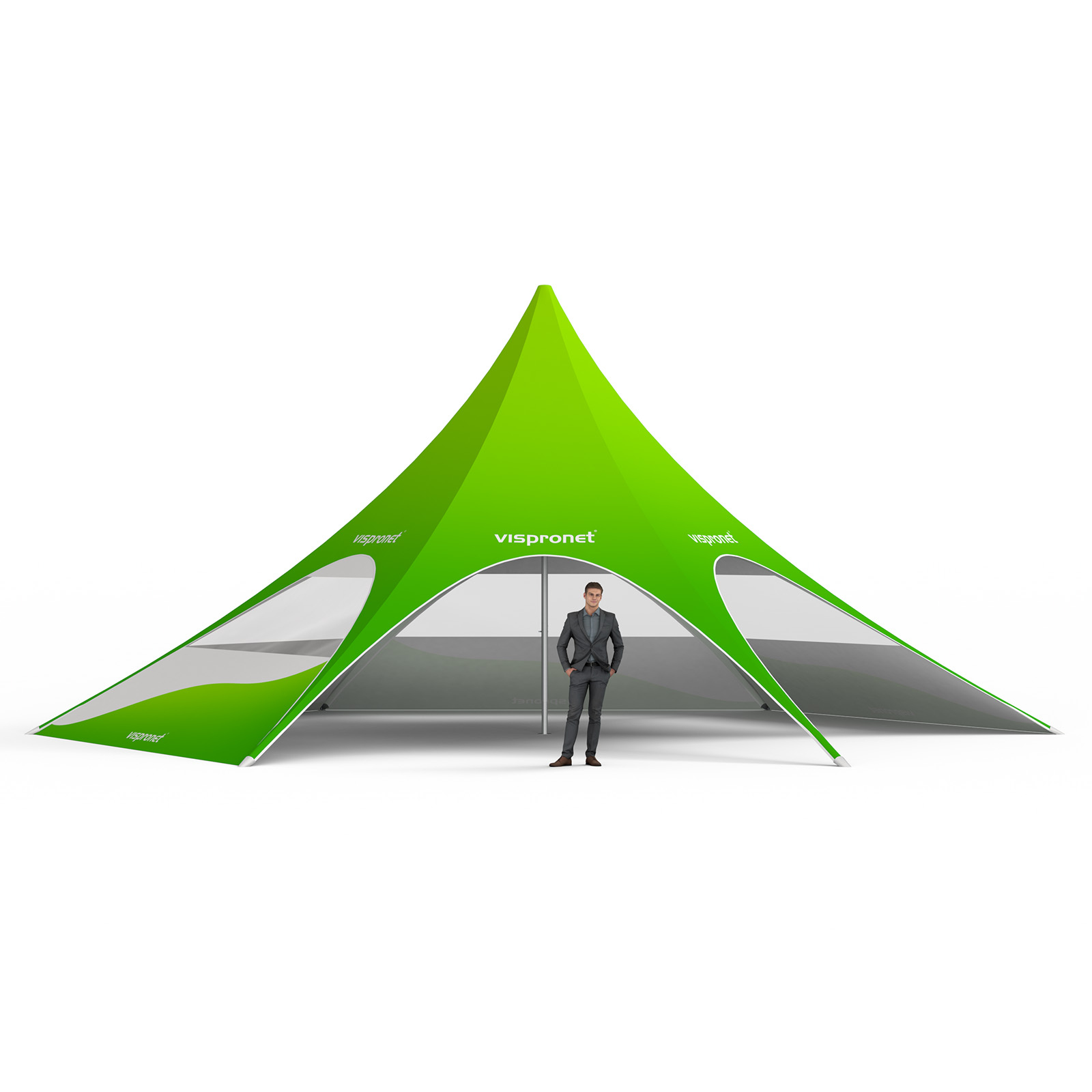 Star tent with 4 walls: 4 walls with panorama windows