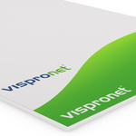 Poster made of rigid foam boards, corner detail