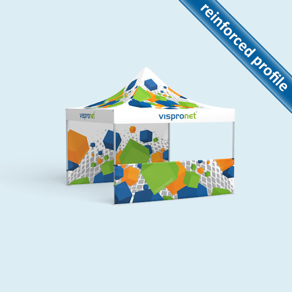 Pop-up Tent Premium 3 x 3 m, 2 walls with print