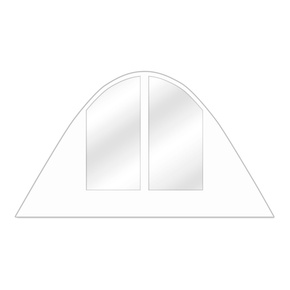 Wall with arched windows for star tent, wide, white