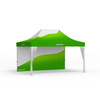 Folding Tent Select 3 x 4.5 m with 1 Wall and 2 White Decorative Scarves