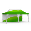 Folding Tent Select 3 x 6 m with 1 Wall and 3 White Decorative Scarves