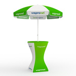 Parasol / Small Umbrella including Standing Table with Table Cover