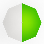 Parasol / Small Umbrella, Round, 2-Piece