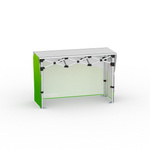 Aluminum Folding Table with Band - Backside, Folding Table: 150x55 cm