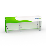 Aluminum Folding Table with Cover, Short Back, Folding Table: 250x55 cm