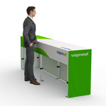 Aluminum Folding Table with Cover, Short Back, Folding Table: 290x55 cm