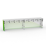 Aluminum Folding Table with Band - Backside, Folding Table: 380x55 cm
