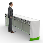 Aluminum Folding Table with Band - Backside, Folding Table: 380x55 cm