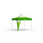 Corner banner curved, single, with print