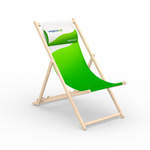 Deck chair without armrests mit Nackenkissen