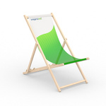 Deck chair without armrests, made of natural beech wood
