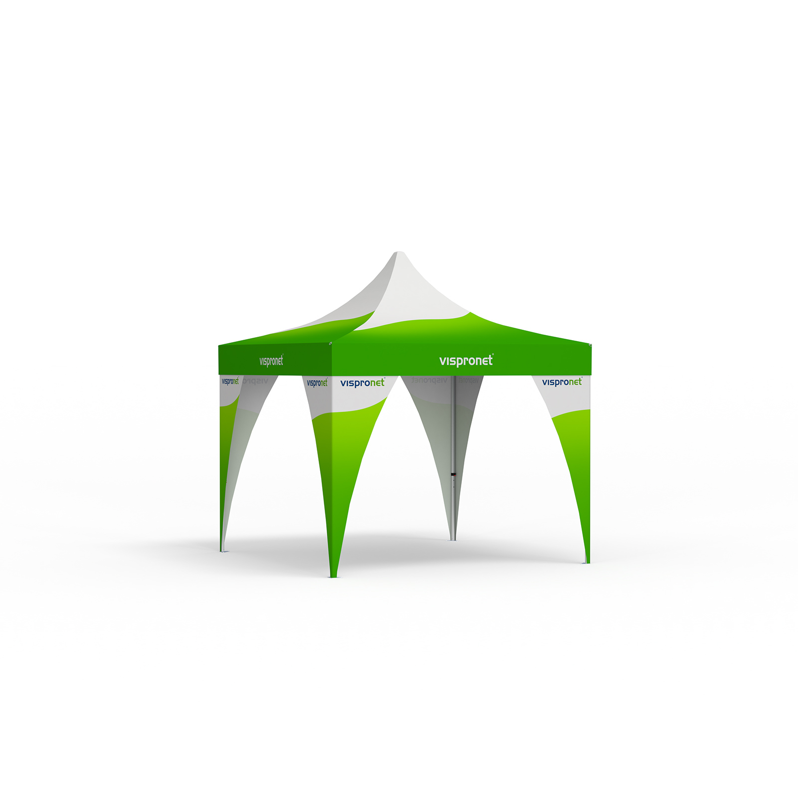 Pop-up tent 4 x 4 m with 4 corner banners