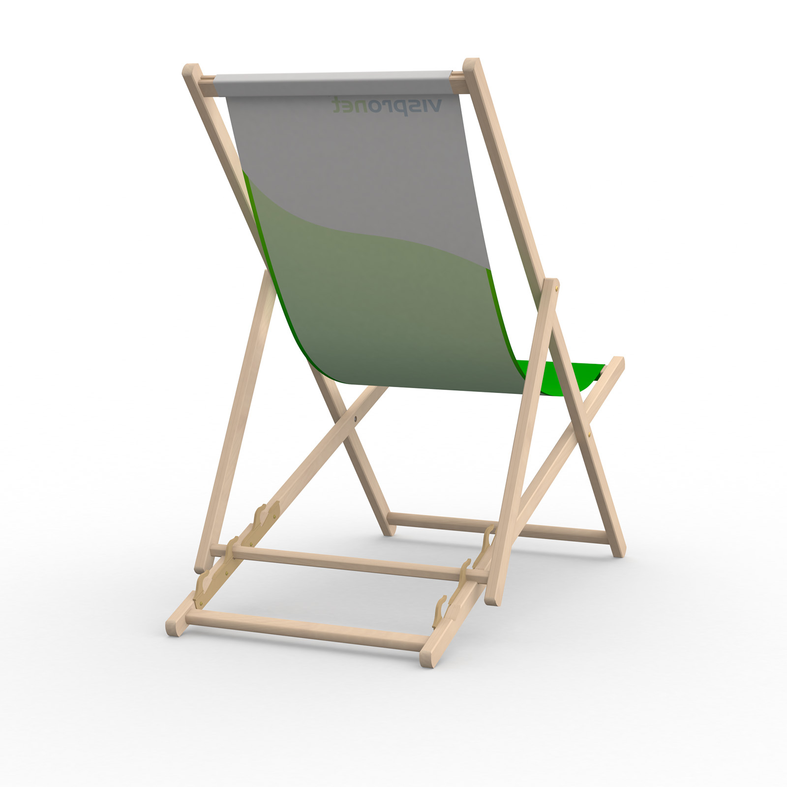 Deck chair without armrests, backside 