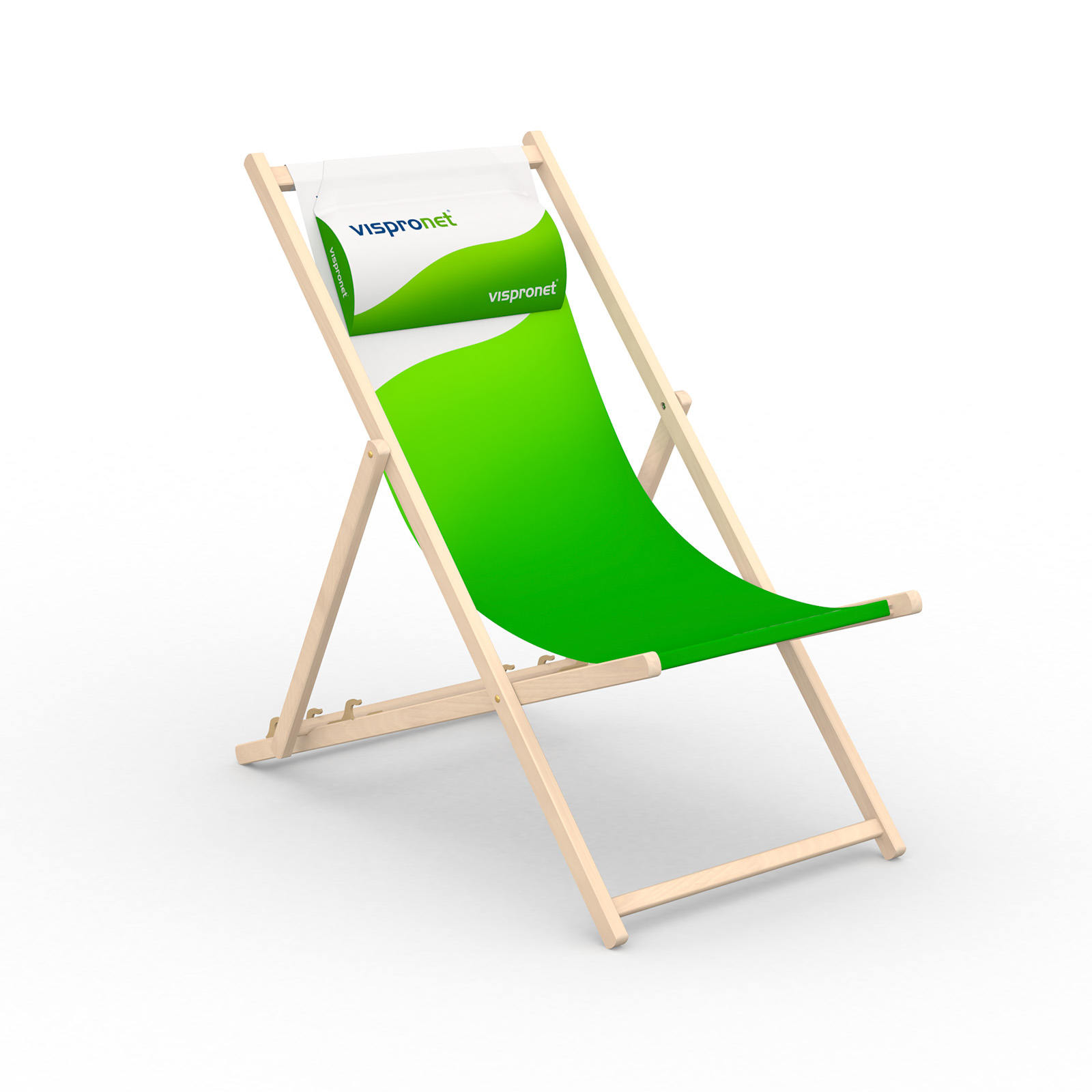 Deck chair without armrests mit Nackenkissen