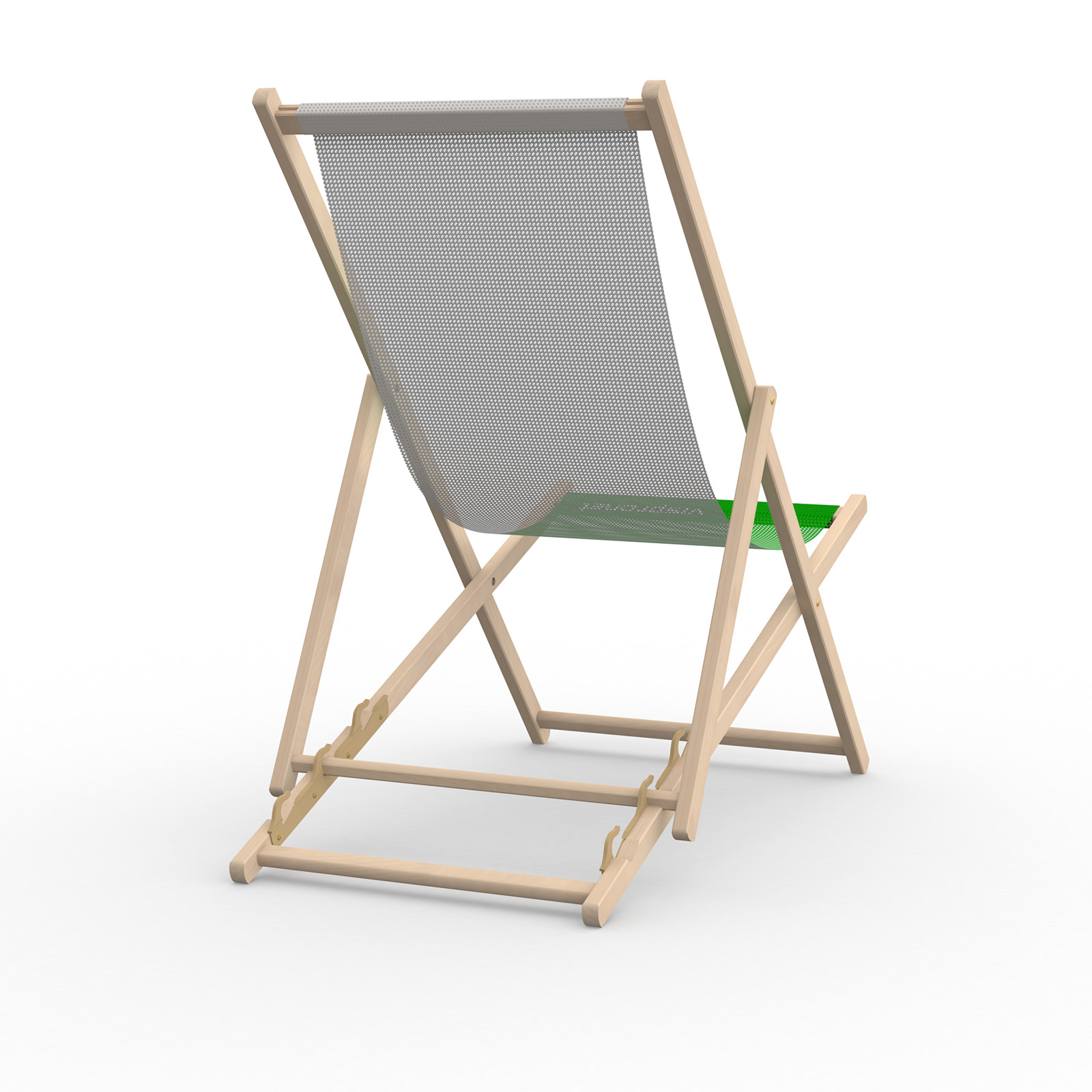 Deck chair without armrests, backside 