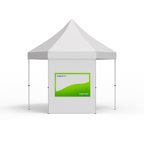 Removable banner in landscape format for walls Hexagon with print 