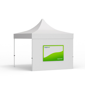 Removable banner in landscape format for walls with print 