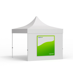 Removable banner in square format for walls with print 