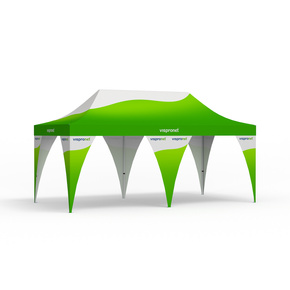 Leg banner curved, 150 x 220 cm, set of 6 with print