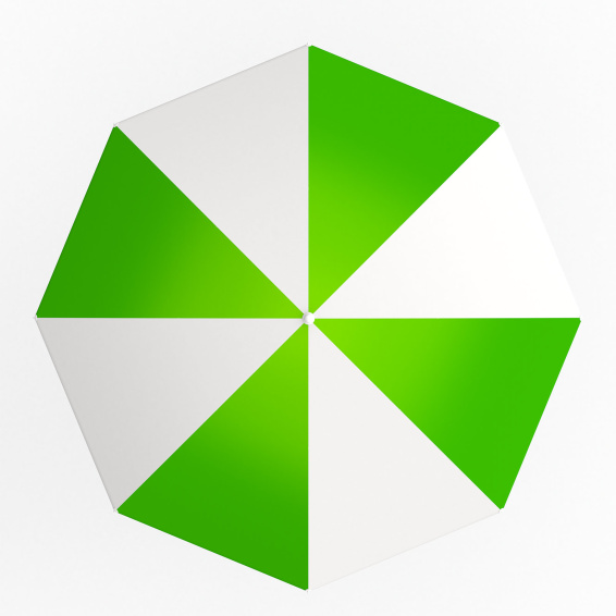 Parasol / Small umbrella, round, 8-section