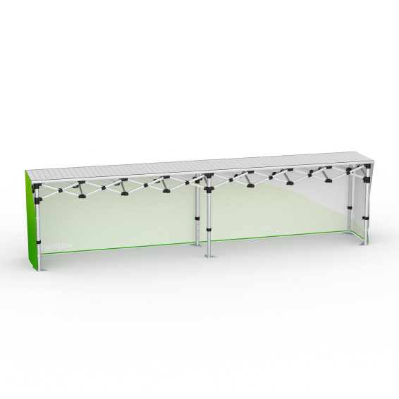 Aluminum Folding Table with Band - Backside, Folding Table: 380x55 cm