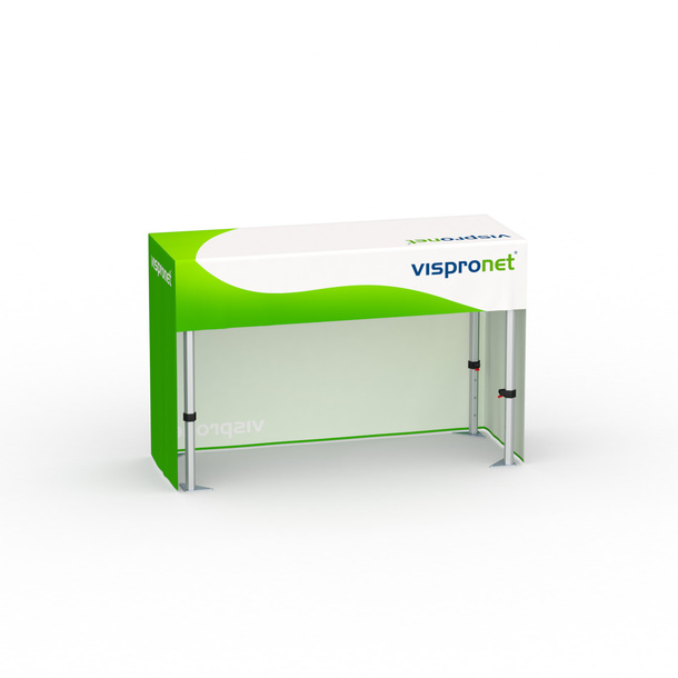 Aluminum Folding Table with Cover, Short Back, Folding Table: 150x55 cm