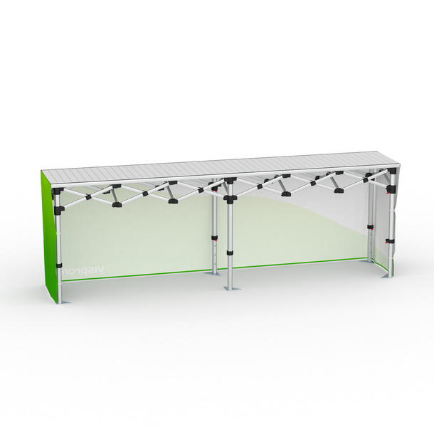 Aluminum Folding Table with Band - Back Side, Folding Table: 290x55 cm